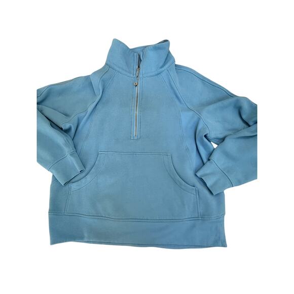 Lululemon Scuba Oversized Funnel-Neck Half Zip *Long Aero Blue Size M/L - Picture 7 of 9